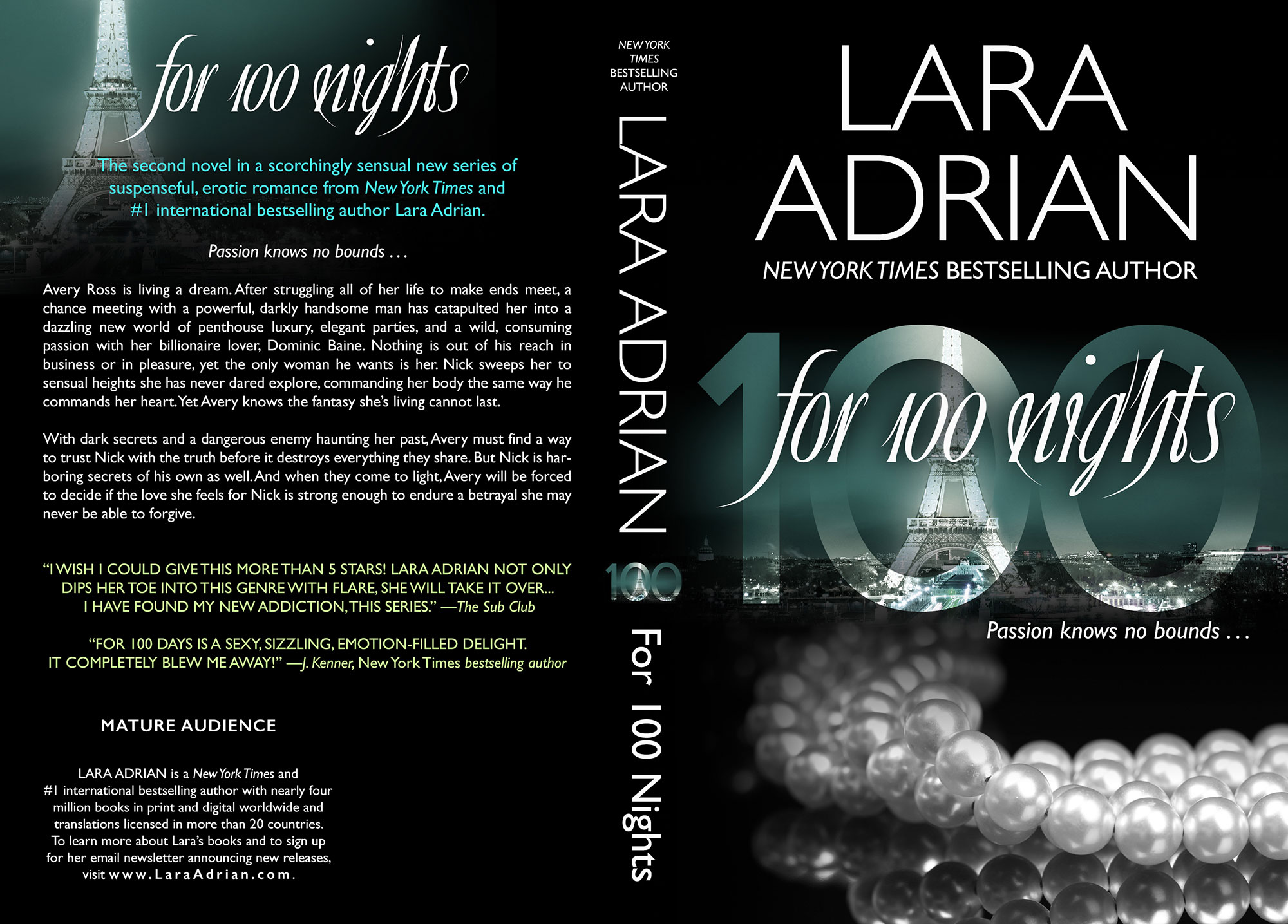 For 100 Nights by Lara Adrian (Print Coverflat)